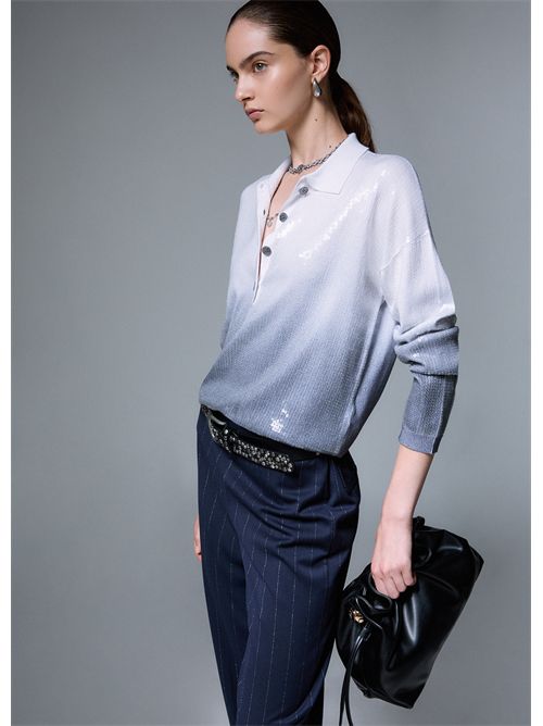 Polo dégradé con paillettes LIU JO | WF6179MS49I/L9205
